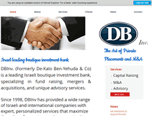 Tablet Screenshot of dbinv.com